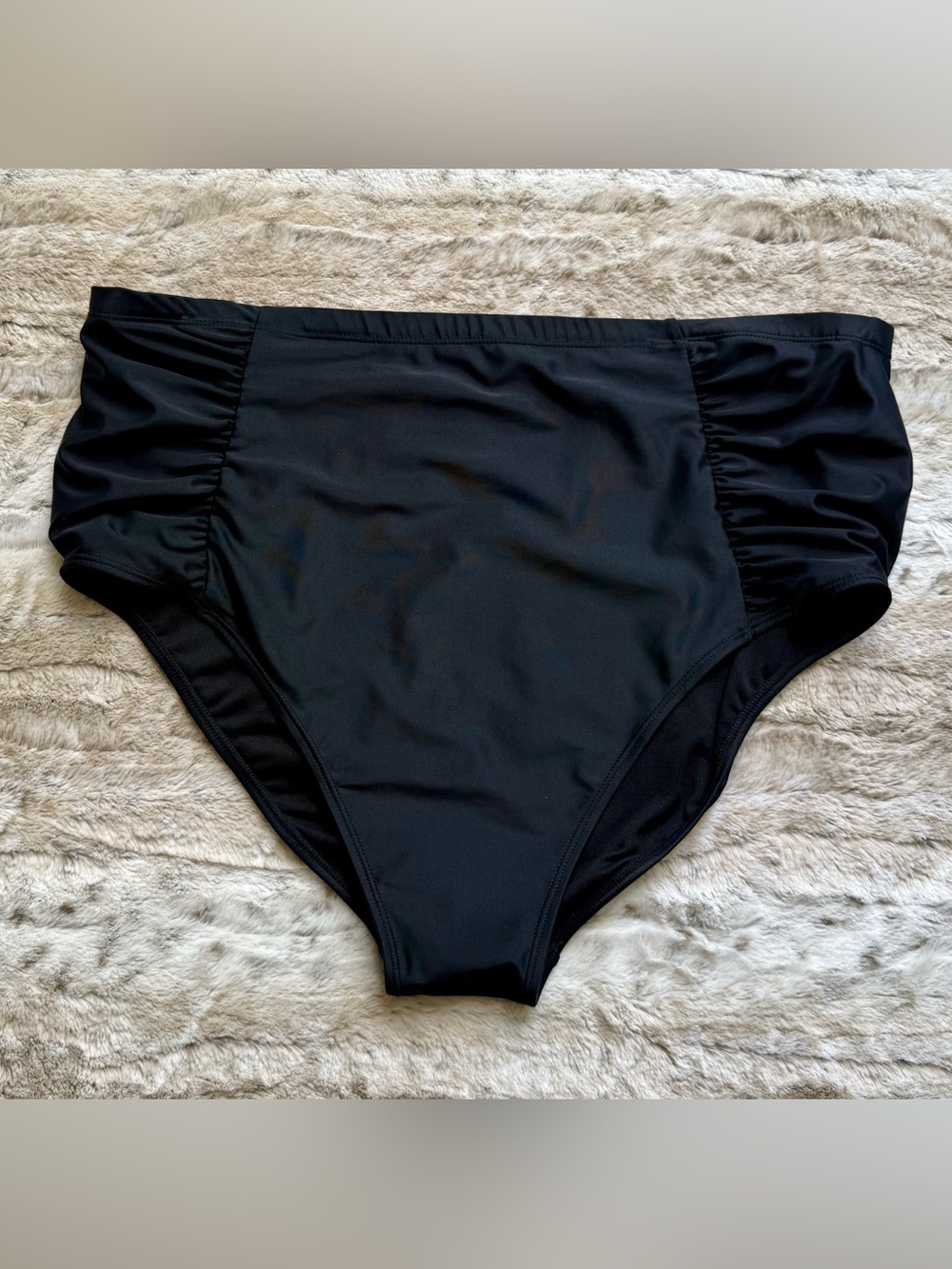 *NWT* Women’s Old Navy Black High-Waist Swim Bottoms with Side Ruching, Size 2X